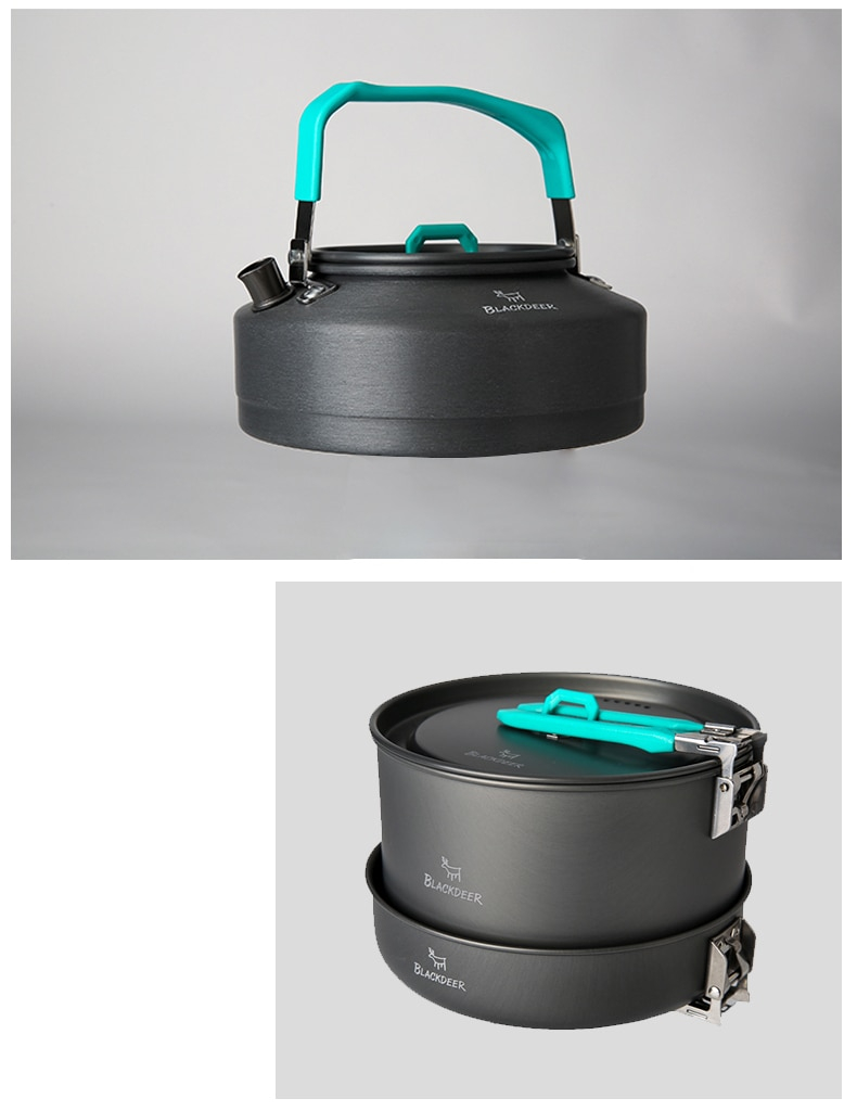 Blue Handle Camping Cookware Set