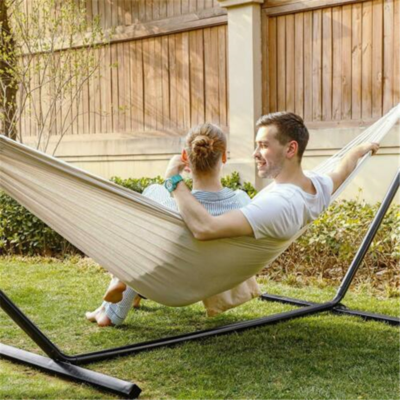 Double Hammock Outdoor Rollover Prevention Camping Canvas Fabric Hammock Hanging Swing Bed for Patio Travel Hiking Dropshipping Double Hammock Outdoor Rollover Prevention Camping Canvas Fabric Hammock Hanging Swing Bed for Patio Travel Hiking Dropshipping