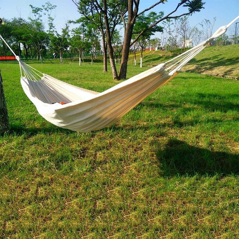 Double Hammock Outdoor Rollover Prevention Camping Canvas Fabric Hammock Hanging Swing Bed for Patio Travel Hiking Dropshipping Double Hammock Outdoor Rollover Prevention Camping Canvas Fabric Hammock Hanging Swing Bed for Patio Travel Hiking Dropshipping