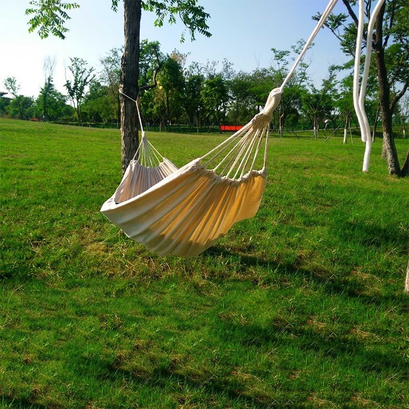 Double Hammock Outdoor Rollover Prevention Camping Canvas Fabric Hammock Hanging Swing Bed for Patio Travel Hiking Dropshipping Double Hammock Outdoor Rollover Prevention Camping Canvas Fabric Hammock Hanging Swing Bed for Patio Travel Hiking Dropshipping