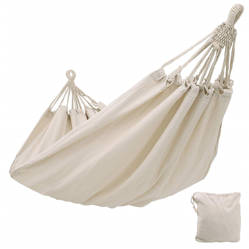 Double Hammock Outdoor Rollover Prevention Camping Canvas Fabric Hammock Hanging Swing Bed for Patio Travel Hiking Dropshipping Double Hammock Outdoor Rollover Prevention Camping Canvas Fabric Hammock Hanging Swing Bed for Patio Travel Hiking Dropshipping