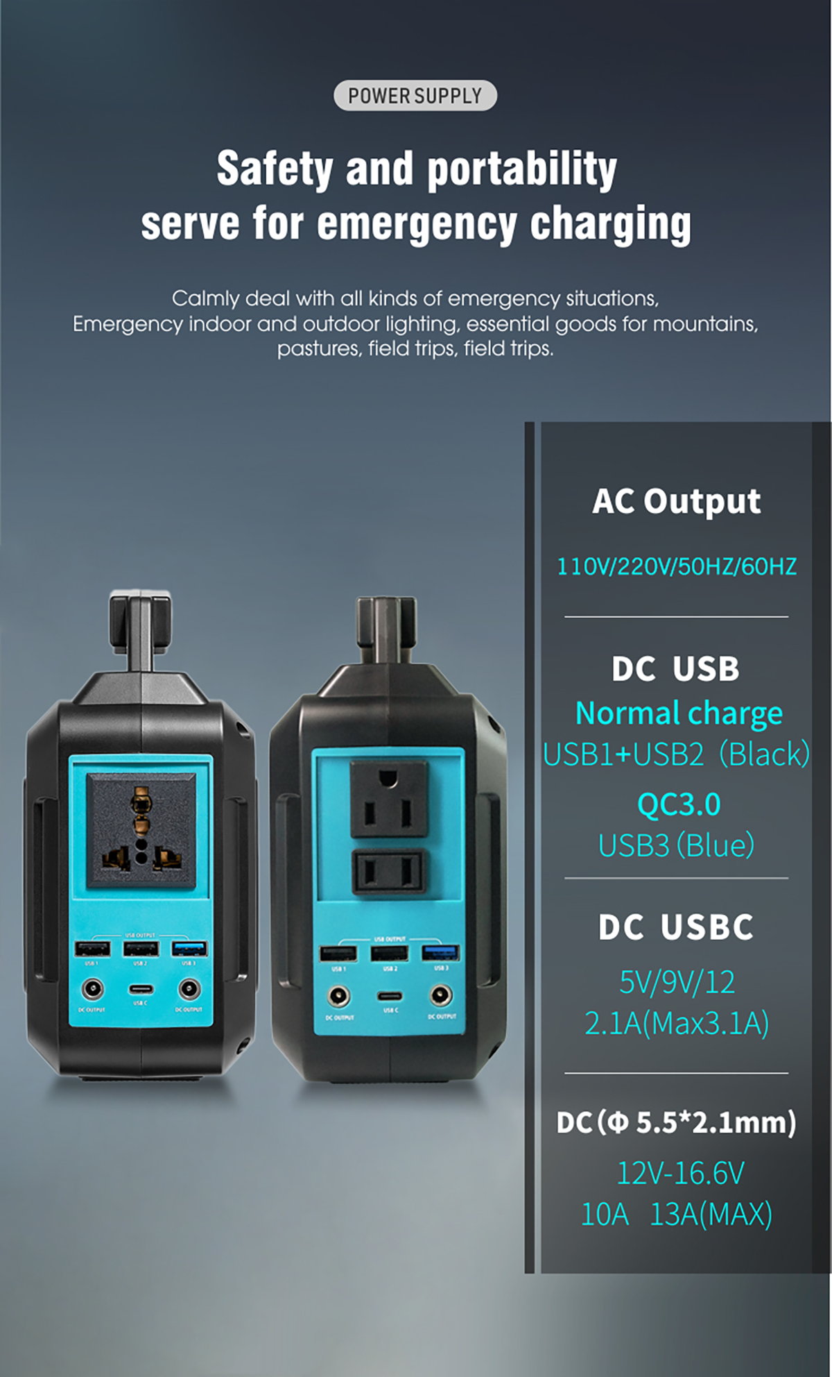 Portable Power Station Outdoor 148WH/40000mAh Solar Generator Battery Pack Charger Emergency Camping Power Bank Supply 110V/220V Portable Power Station Outdoor 148WH/40000mAh Solar Generator Battery Pack Charger Emergency Camping Power Bank Supply 110V/220V