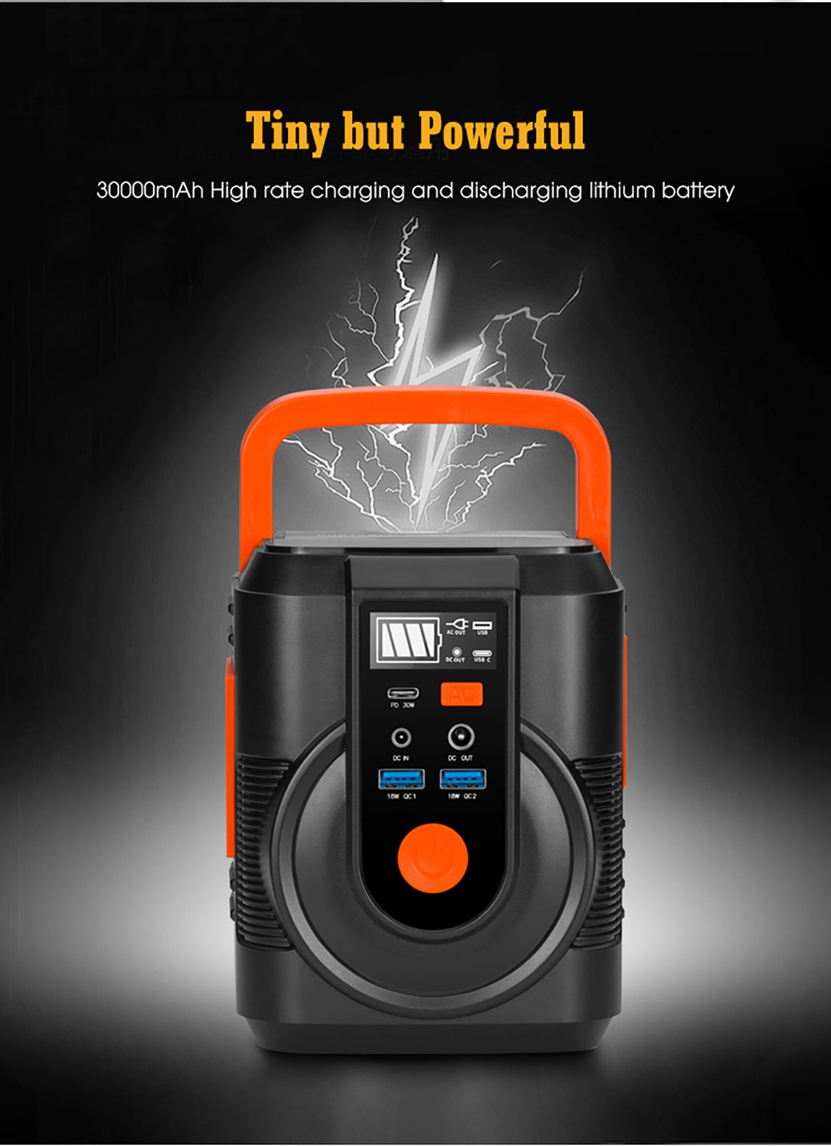 220V 110V Portable Rechargeable Outdoor Generator Battery Charger 30000mAh Emergency Laptop Power Bank Station Supply Camping 220V 110V Portable Rechargeable Outdoor Generator Battery Charger 30000mAh Emergency Laptop Power Bank Station Supply Camping