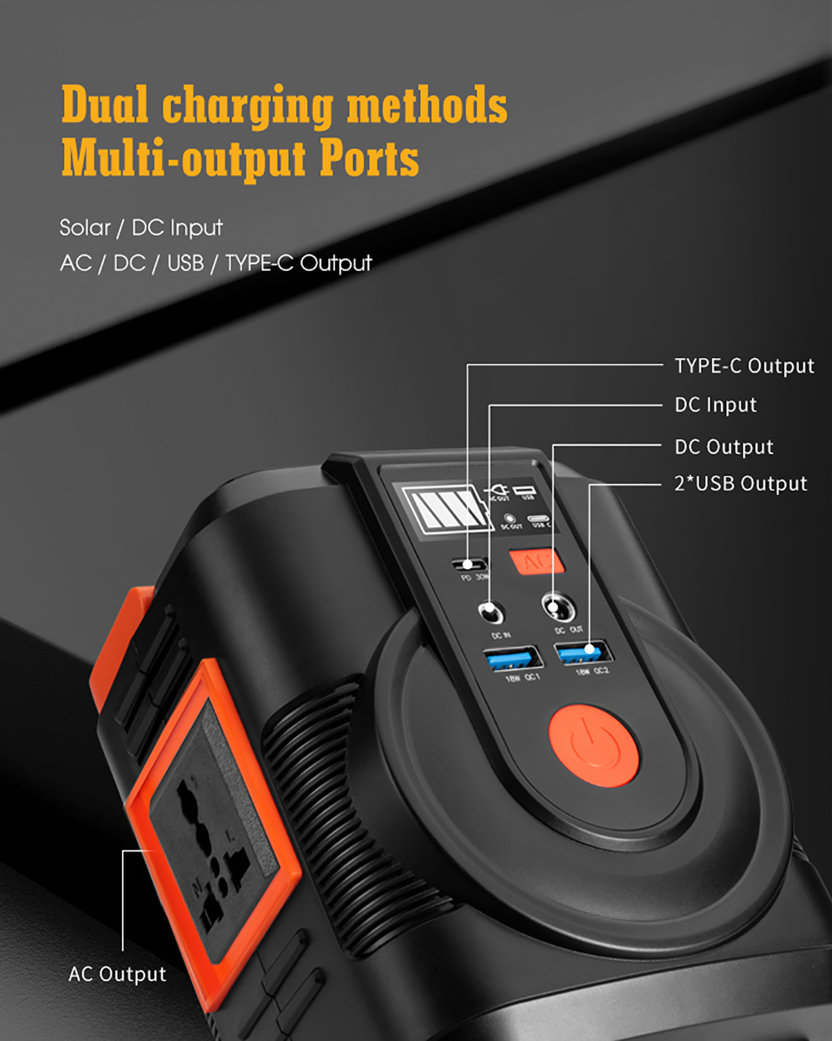 220V 110V Portable Rechargeable Outdoor Generator Battery Charger 30000mAh Emergency Laptop Power Bank Station Supply Camping 220V 110V Portable Rechargeable Outdoor Generator Battery Charger 30000mAh Emergency Laptop Power Bank Station Supply Camping