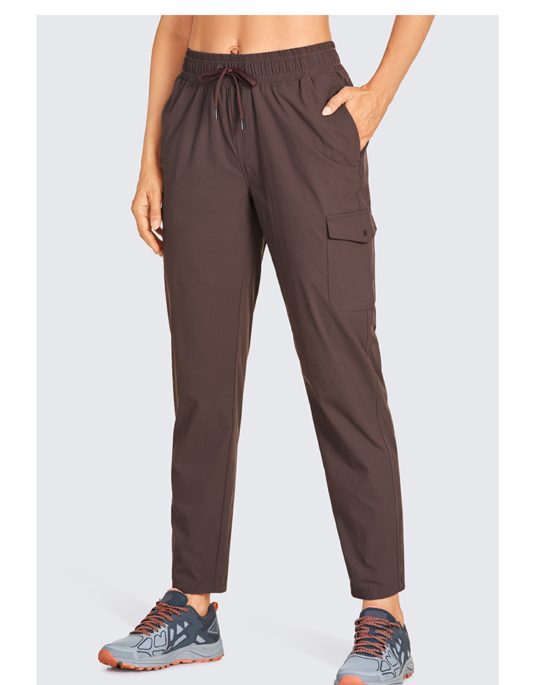 Women's Hiking Pants Lightweight Cargo Pants Quick Dry Drawstring Travel Workout Athletic Sweatpants with Pockets