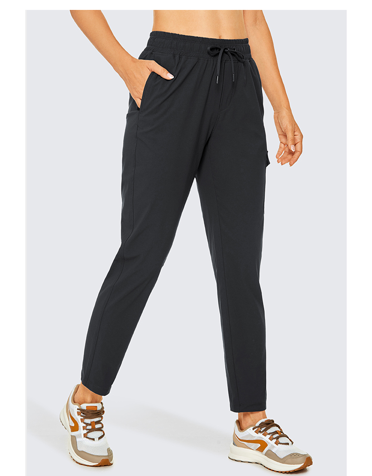 Women's Hiking Pants Lightweight Cargo Pants Quick Dry Drawstring Travel Workout Athletic Sweatpants with Pockets
