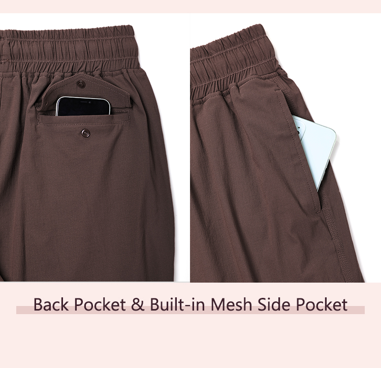 Women's Hiking Pants Lightweight Cargo Pants Quick Dry Drawstring Travel Workout Athletic Sweatpants with Pockets