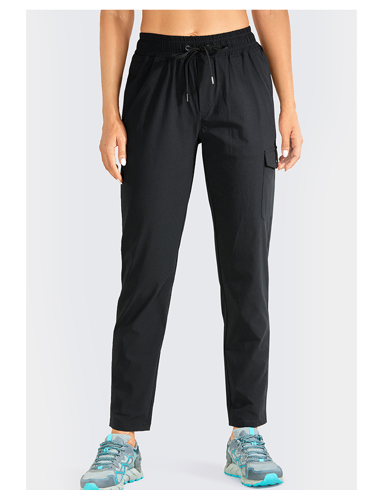 Women's Hiking Pants Lightweight Cargo Pants Quick Dry Drawstring Travel Workout Athletic Sweatpants with Pockets