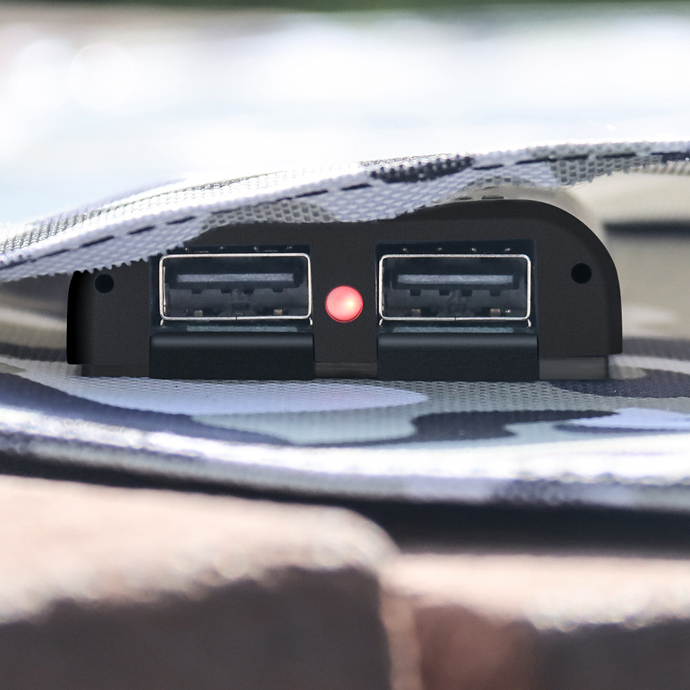 Foldable 5V 3A Dual USB Solar Panel Outdoor Folding Waterproof 21W Solar Charger Mobile Power Battery Charger With 3 in 1 Cable