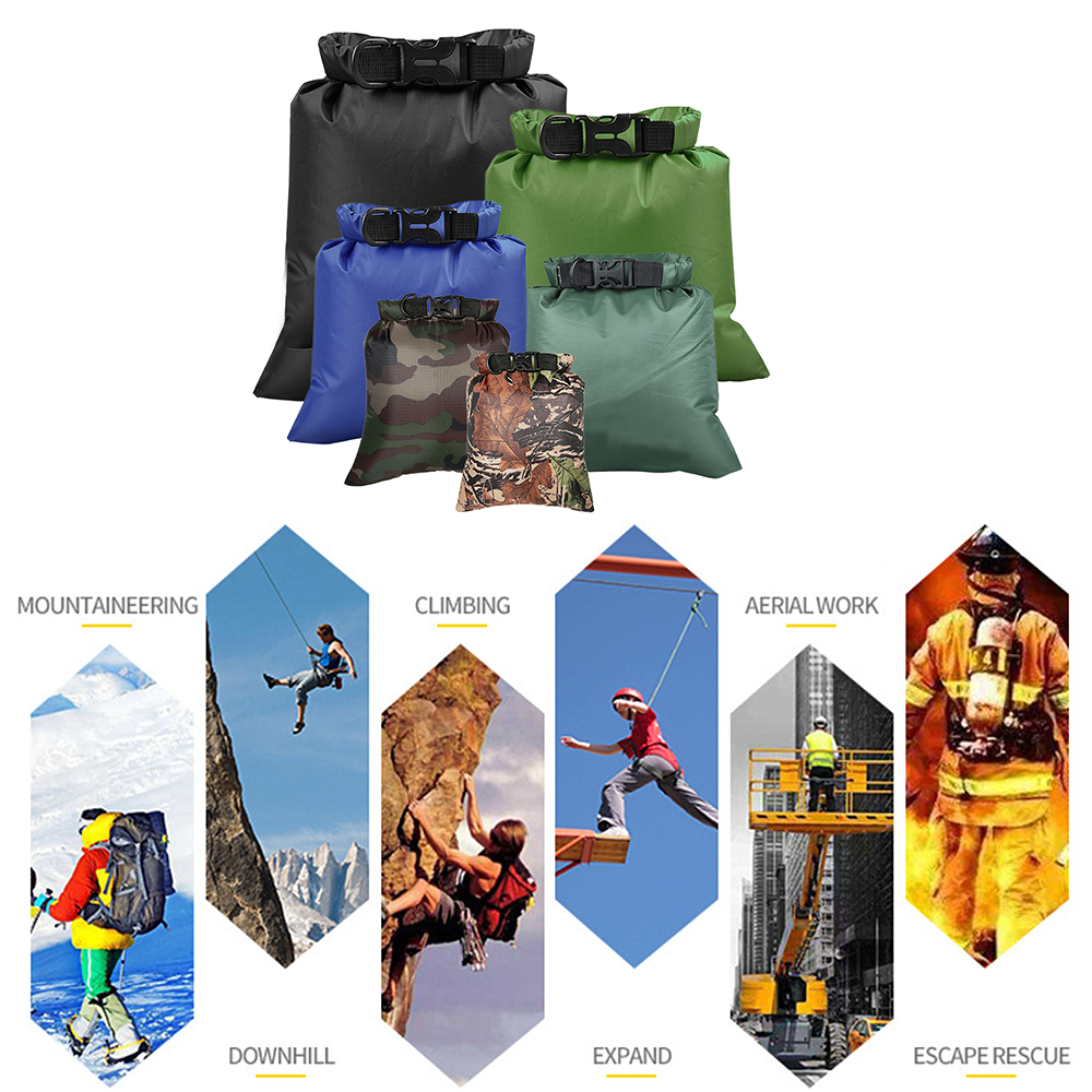 6 PCS Outdoor Waterproof Bag Dry Pack Sack Sports Bag for Drifting Boating Floating Kayaking Beach Camping Surfing Swimming Bags