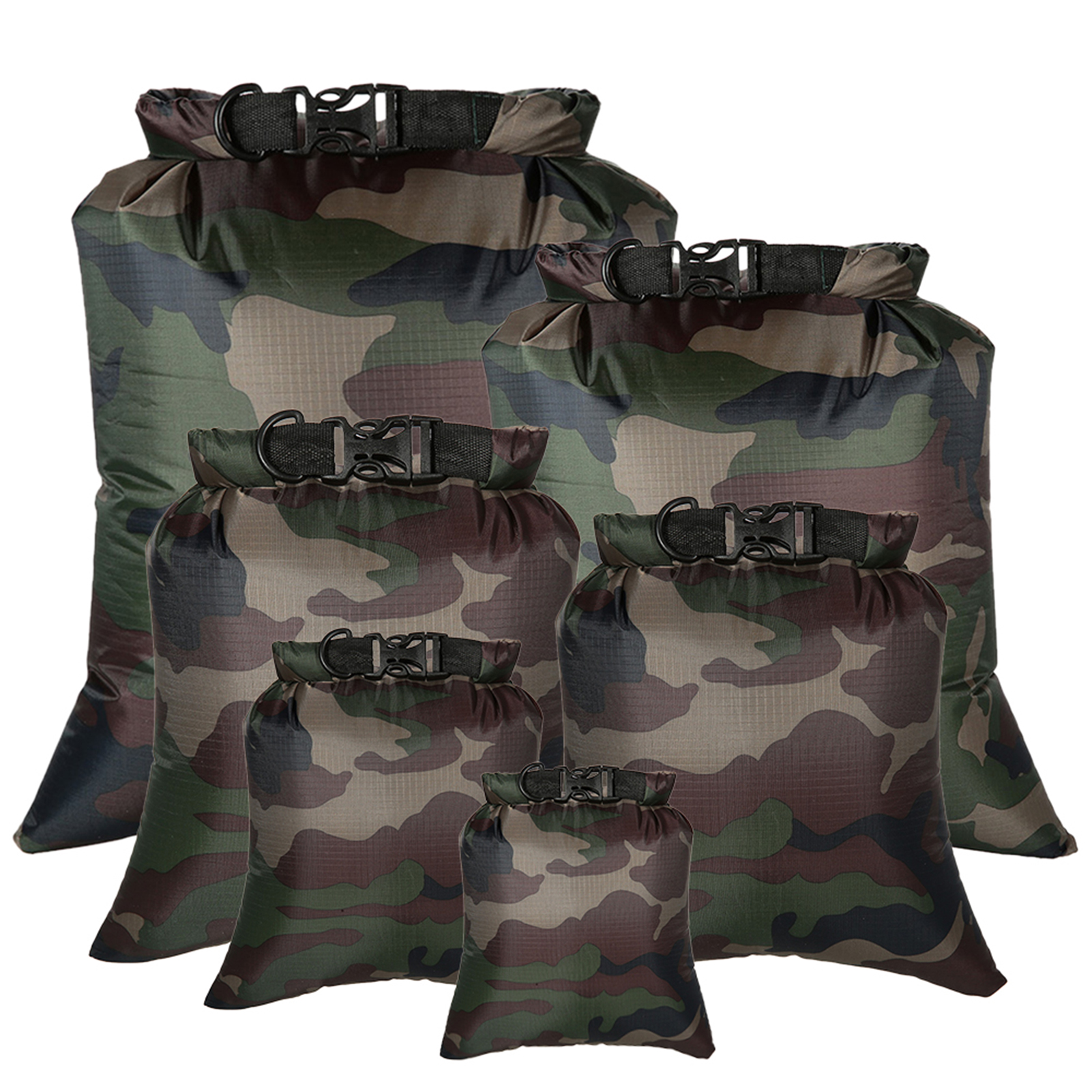 6 PCS Outdoor Waterproof Bag Dry Pack Sack Sports Bag for Drifting Boating Floating Kayaking Beach Camping Surfing Swimming Bags