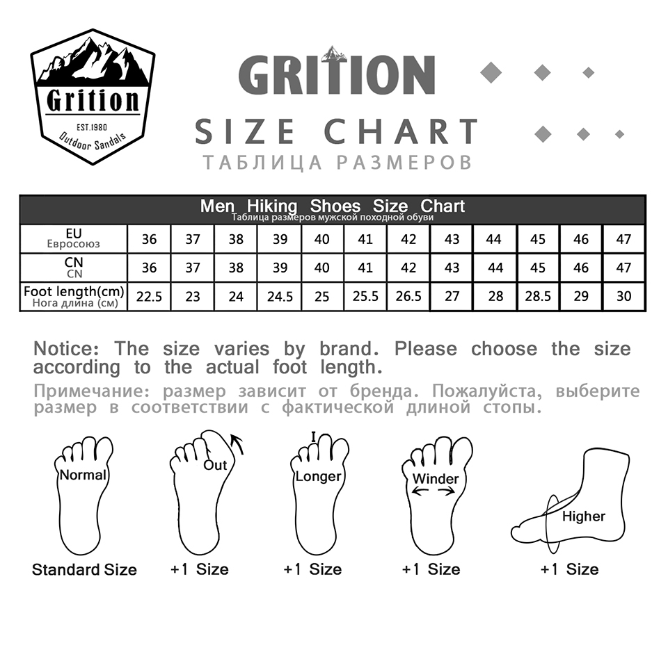 GRITION Mens Waterproof Trekking Hiking Boots Lace Up Mountain Climbing Work Shoes Non Slip Outdoor Winter Warm 2021 Size 47 New