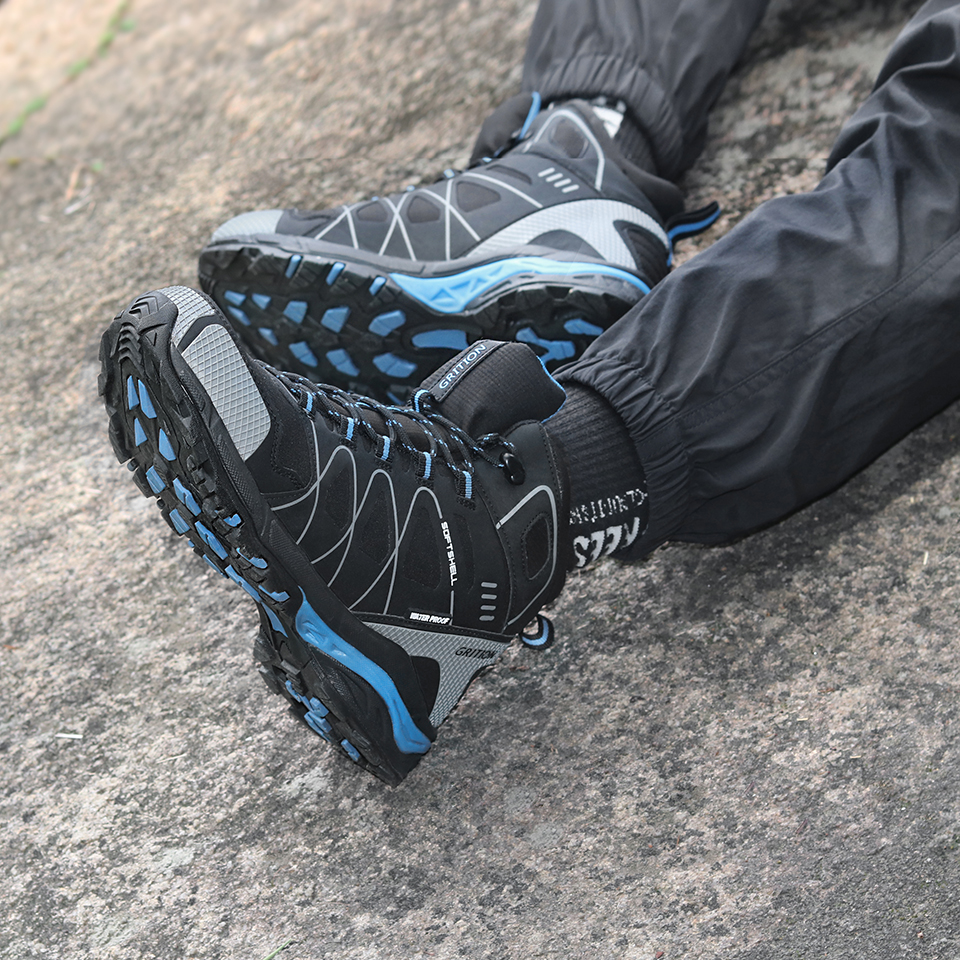 GRITION Mens Waterproof Trekking Hiking Boots Lace Up Mountain Climbing Work Shoes Non Slip Outdoor Winter Warm 2021 Size 47 New