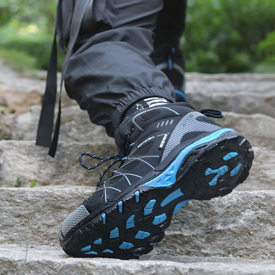 GRITION Mens Waterproof Trekking Hiking Boots Lace Up Mountain Climbing Work Shoes Non Slip Outdoor Winter Warm 2021 Size 47 New