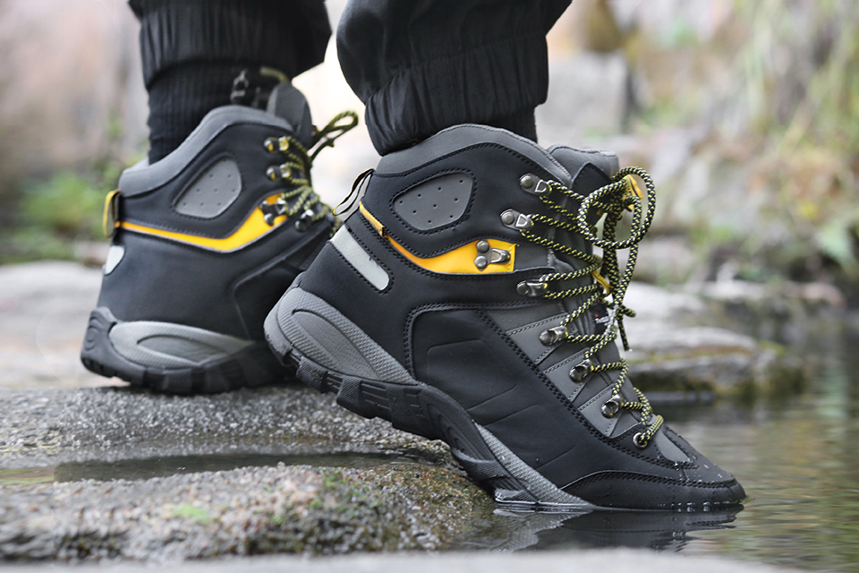 GRITION Mens Waterproof Trekking Hiking Boots Lace Up Mountain Climbing Work Shoes Non Slip Outdoor Winter Warm 2021 Size 47 New