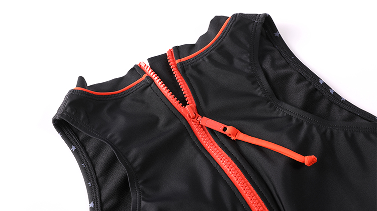 SYROKAN Women's Sleek High Neck Zipper Maillot Training Athletic One Piece Swimsuit