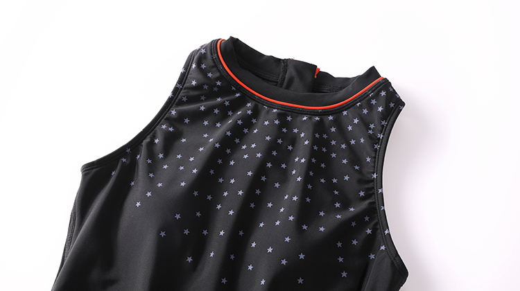 SYROKAN Women's Sleek High Neck Zipper Maillot Training Athletic One Piece Swimsuit