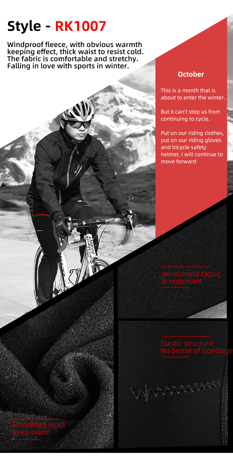 ROCKBROS Men Women Windproof Breathable Cycling Bicycle Pants Bike Sport Pants Riding Running Hiking Fishing Fitness Trousers