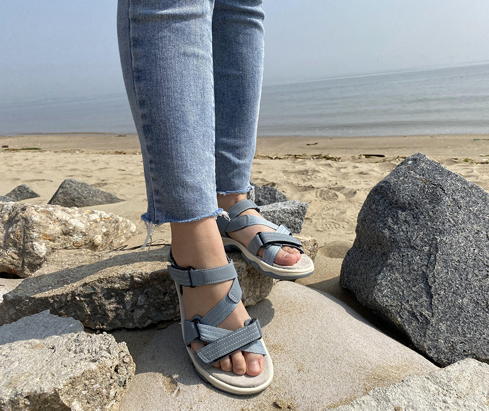 GRITION Women Sandals Summer Sport Flat Breathable Beach Shoes Outdoor Footwear New Brand Designers Hiking Trekking Non Slip2021