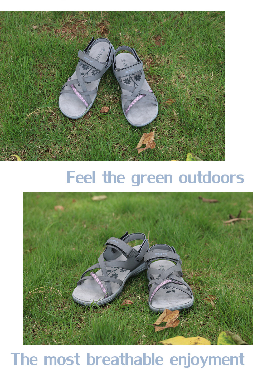 GRITION Women Sandals Summer Sport Flat Breathable Beach Shoes Outdoor Footwear New Brand Designers Hiking Trekking Non Slip2021