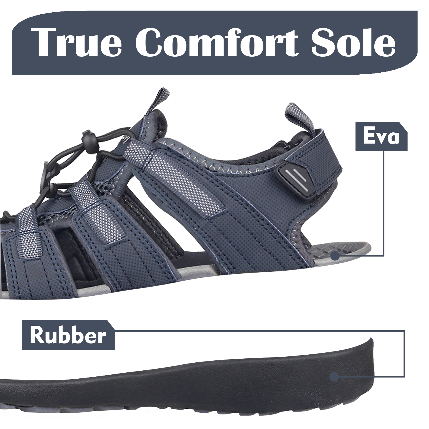 GRITION Sandals Men Outdoor Summer Shoes Beach Hiking Trekking Flat Comfortable Male Leather Breathable Non Slip 2021 Size 46