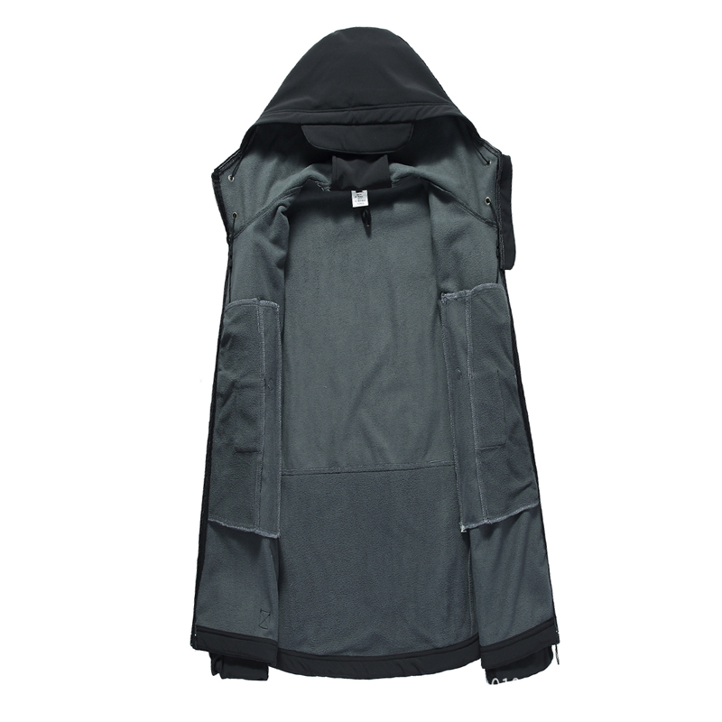 Military Shark Skin Soft Shell Jackets Men Tactical Windproof Waterproof Coat Army Combat Pants Hood Camp Fish Trekking Trousers