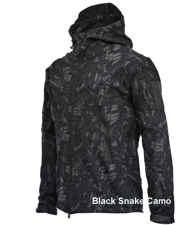 Military Shark Skin Soft Shell Jackets Men Tactical Windproof Waterproof Coat Army Combat Pants Hood Camp Fish Trekking Trousers
