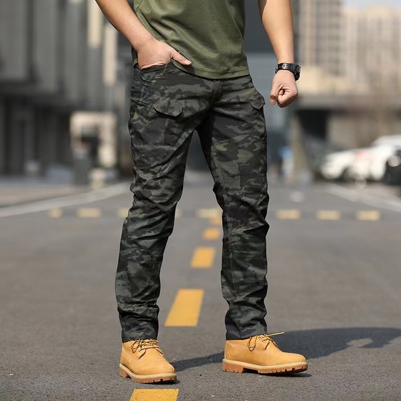Men's No Elastic Tactical Climbing Cycling Sport Spring Fall Camp Hiking Fish Army Military Trousers Waterproof Quick Dry Pants