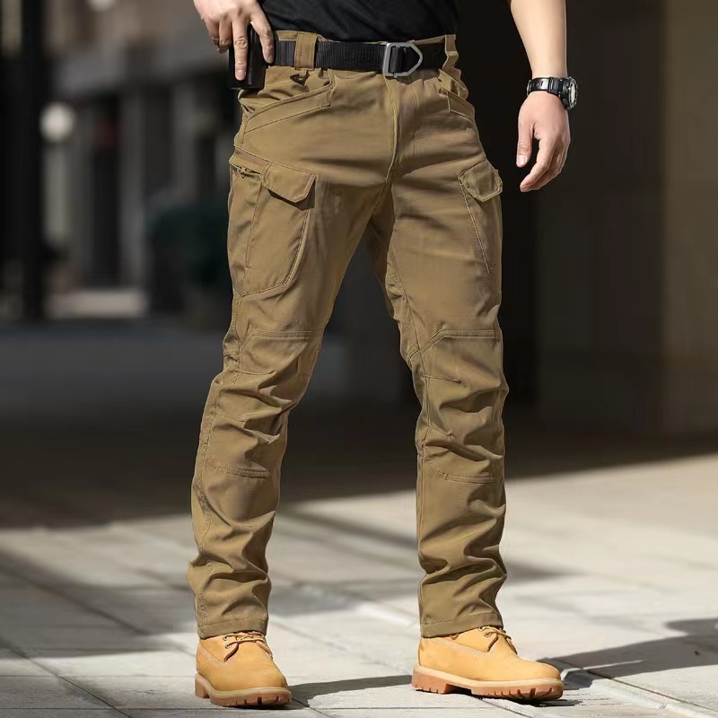 Men's No Elastic Tactical Climbing Cycling Sport Spring Fall Camp Hiking Fish Army Military Trousers Waterproof Quick Dry Pants
