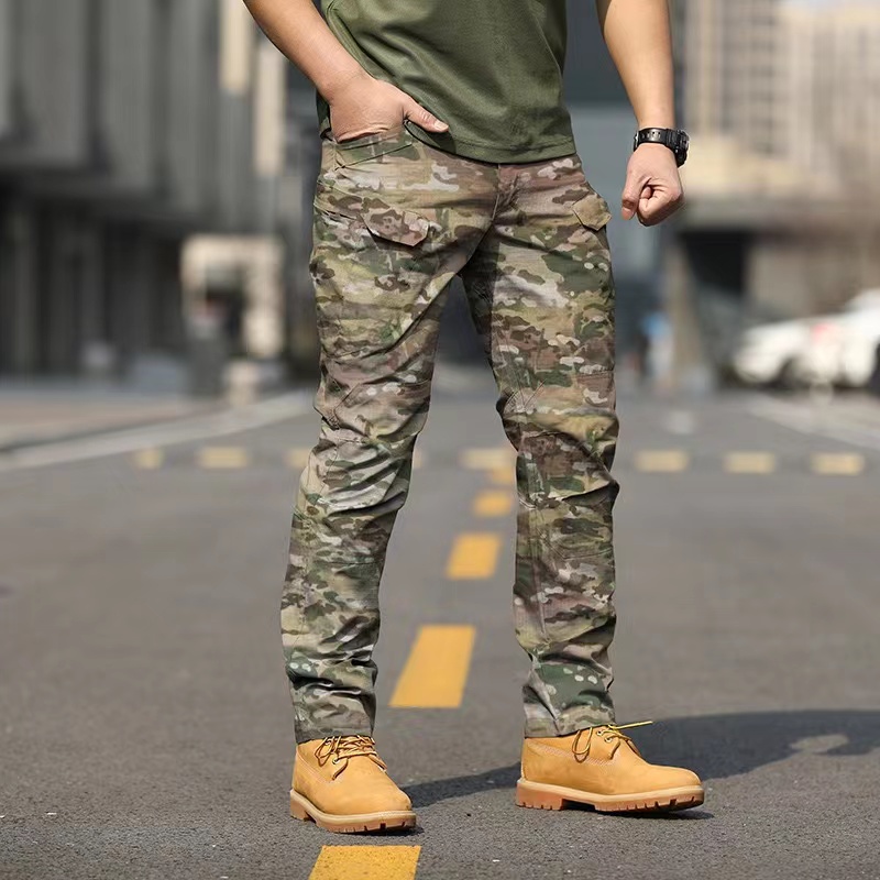 Men's No Elastic Tactical Climbing Cycling Sport Spring Fall Camp Hiking Fish Army Military Trousers Waterproof Quick Dry Pants