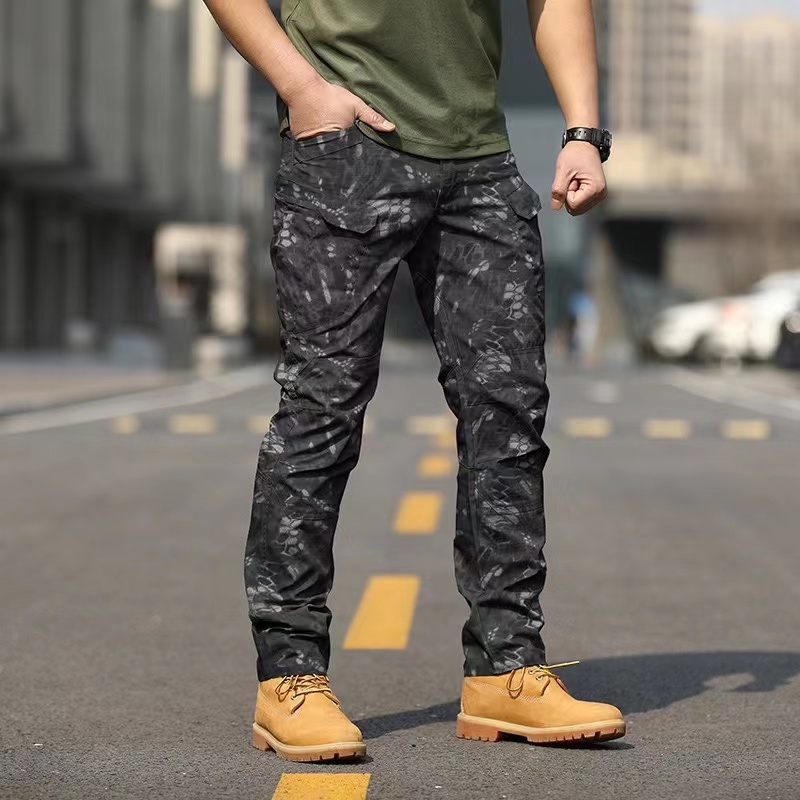 Men's No Elastic Tactical Climbing Cycling Sport Spring Fall Camp Hiking Fish Army Military Trousers Waterproof Quick Dry Pants