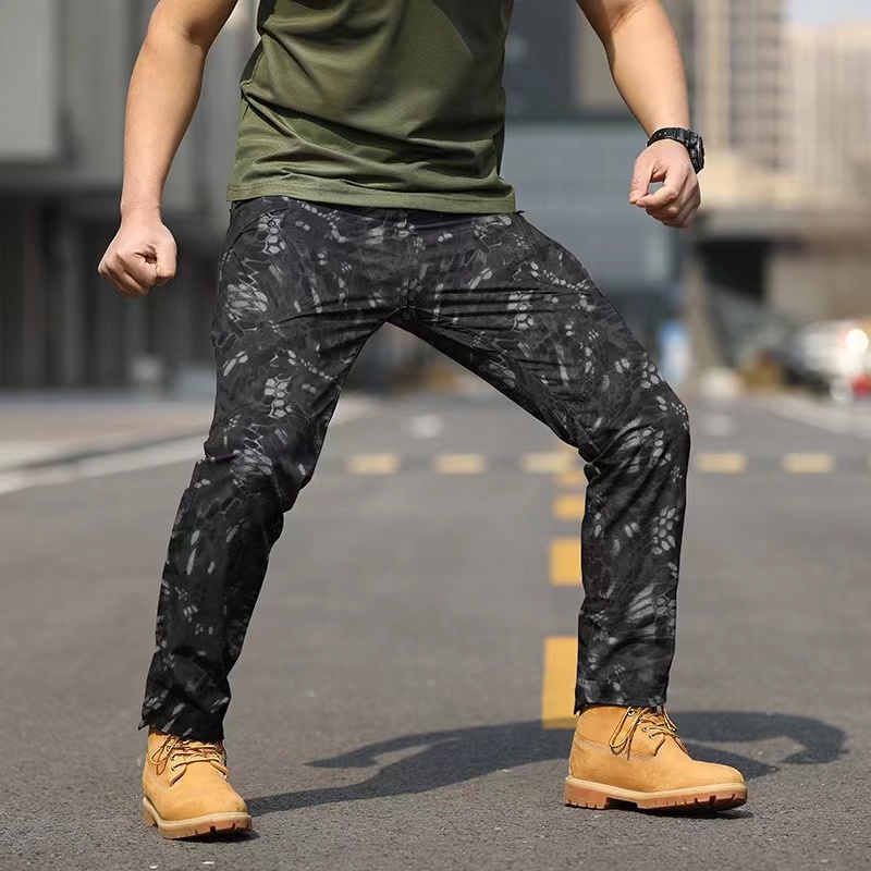 Men's No Elastic Tactical Climbing Cycling Sport Spring Fall Camp Hiking Fish Army Military Trousers Waterproof Quick Dry Pants