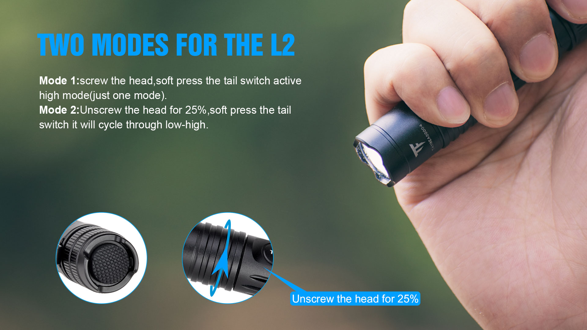 Trustfire L2 Tactical Led Flashlight Cree Xp-L Hd 1000 Lumens Powered By 14500 Aa Battery Ipx8 2 Modes Powerful EDC Torch Lights Trustfire L2 Tactical Led Flashlight Cree Xp-L Hd 1000 Lumens Powered By 14500 Aa Battery Ipx8 2 Modes Powerful EDC Torch Lights