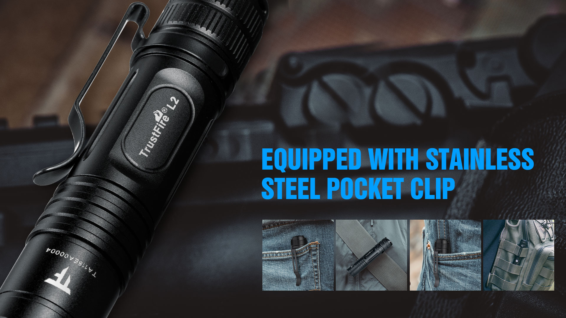 Trustfire L2 Tactical Led Flashlight Cree Xp-L Hd 1000 Lumens Powered By 14500 Aa Battery Ipx8 2 Modes Powerful EDC Torch Lights Trustfire L2 Tactical Led Flashlight Cree Xp-L Hd 1000 Lumens Powered By 14500 Aa Battery Ipx8 2 Modes Powerful EDC Torch Lights