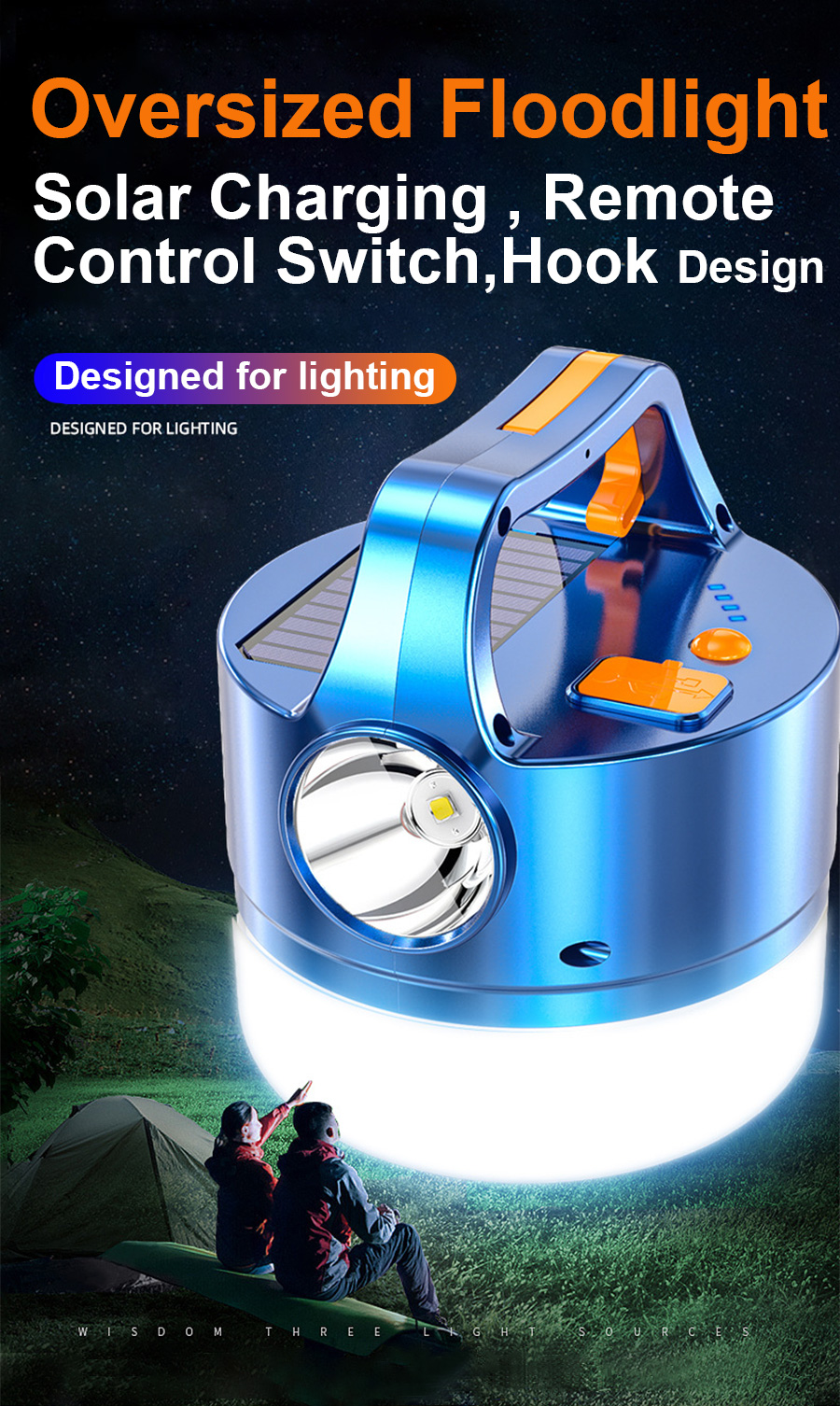 780W Solar LED Camping Light USB Rechargeable Bulb Outdoor Remote Tent Travel Lamp Portable Lanterns Emergency Strong Work Light