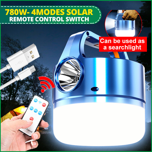 780W Solar LED Camping Light USB Rechargeable Bulb Outdoor Remote Tent Travel Lamp Portable Lanterns Emergency Strong Work Light 780W Solar LED Camping Light USB Rechargeable Bulb Outdoor Remote Tent Travel Lamp Portable Lanterns Emergency Strong Work Light
