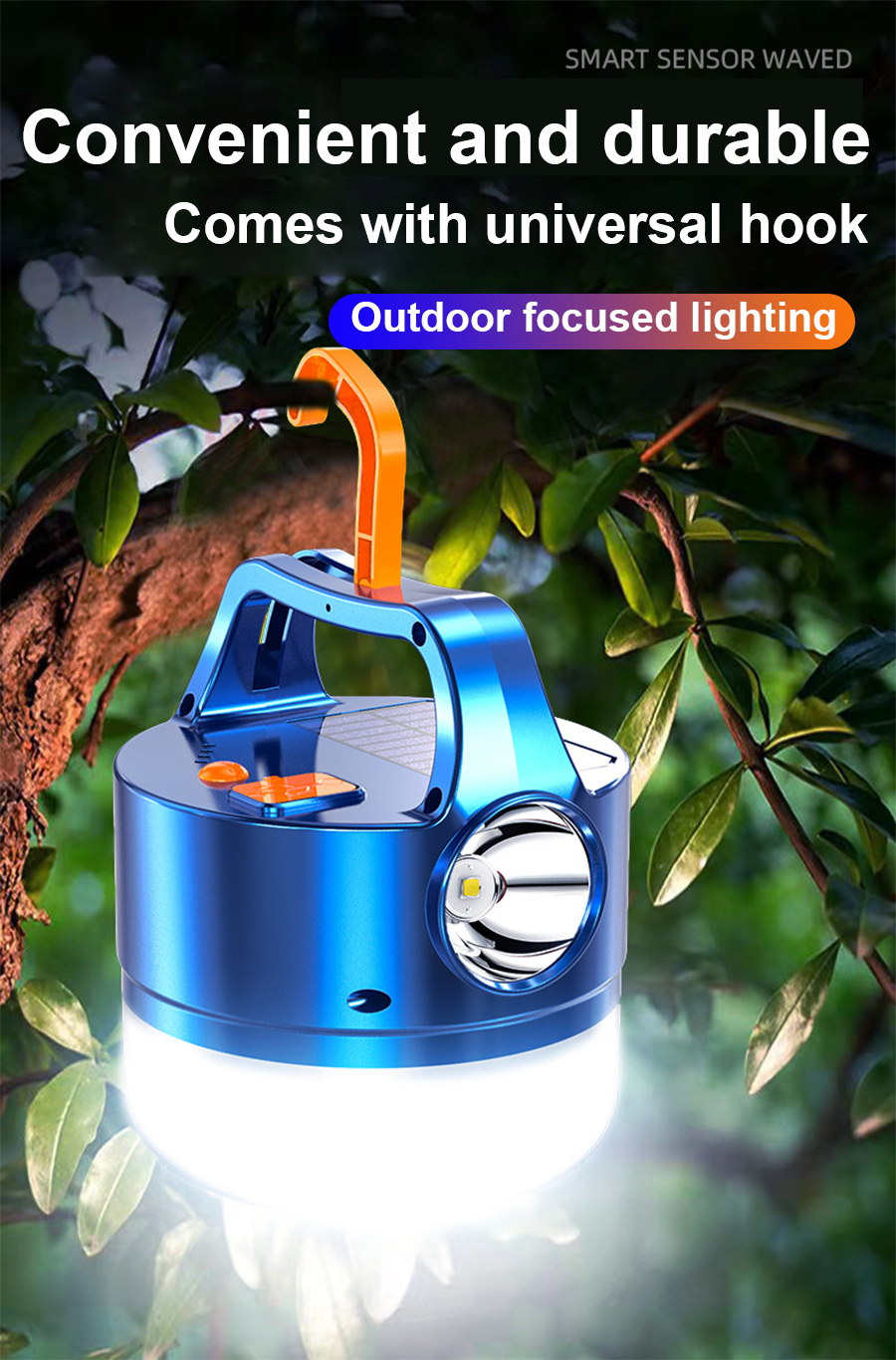 780W Solar LED Camping Light USB Rechargeable Bulb Outdoor Remote Tent Travel Lamp Portable Lanterns Emergency Strong Work Light