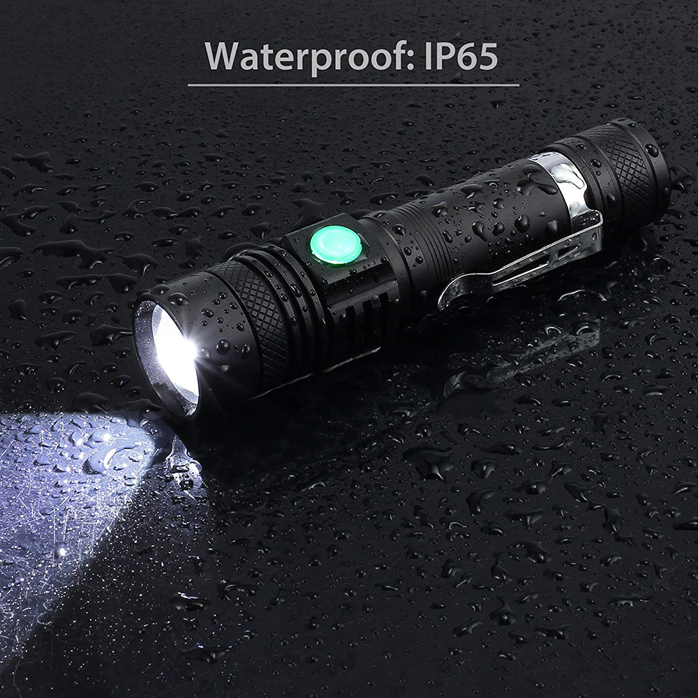 USB Rechargeable LED Flashlight Super Bright V6 Tactical Torch 4 Lighting Modes Zoomable Lamp Waterproof 18650 Camping Lantern USB Rechargeable LED Flashlight Super Bright V6 Tactical Torch 4 Lighting Modes Zoomable Lamp Waterproof 18650 Camping Lantern