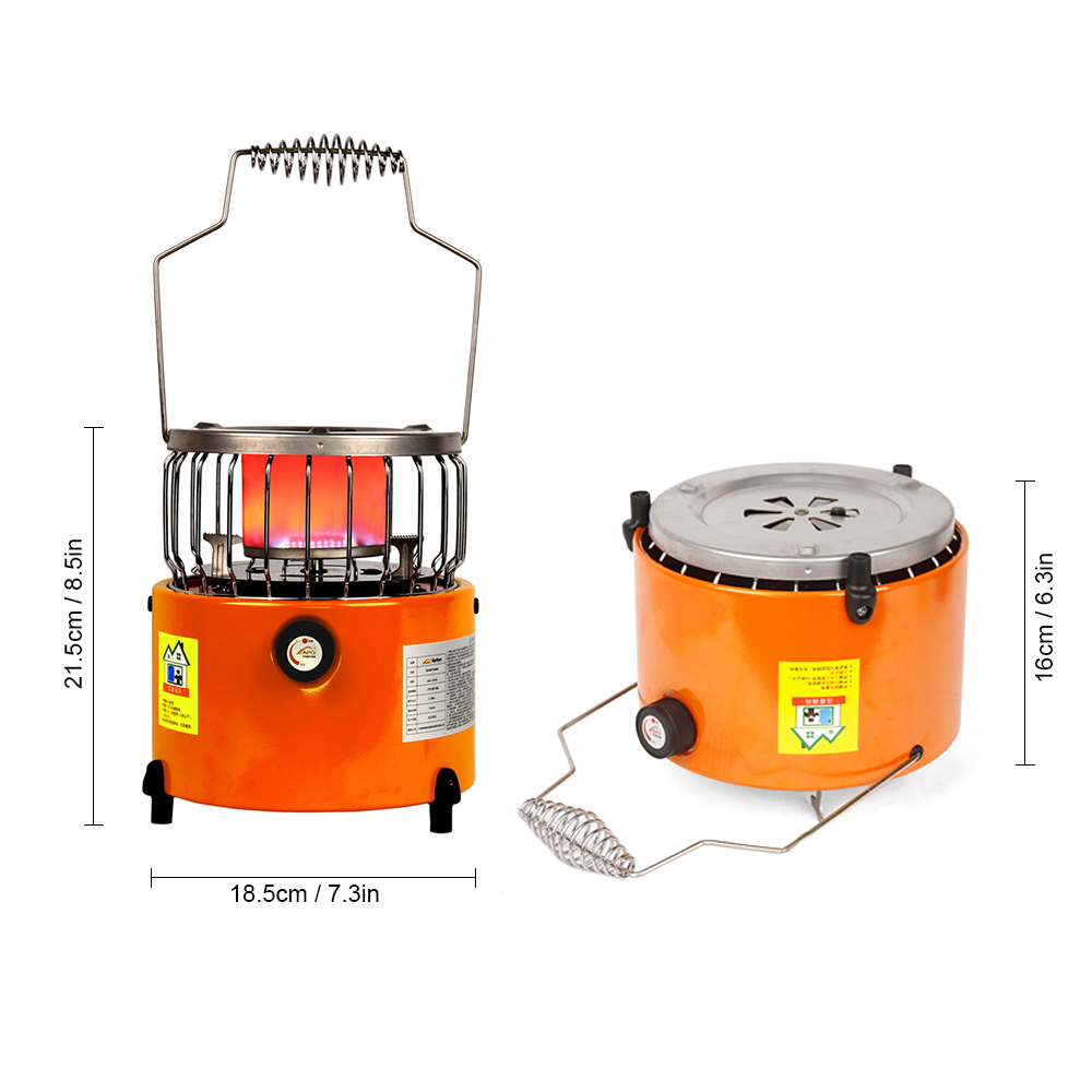 APG Portable 2 In 1 2000W Portable Heater Camping Stove Heating Cooker For Backpacking Ice Fishing Camping Hiking Winter Warmer