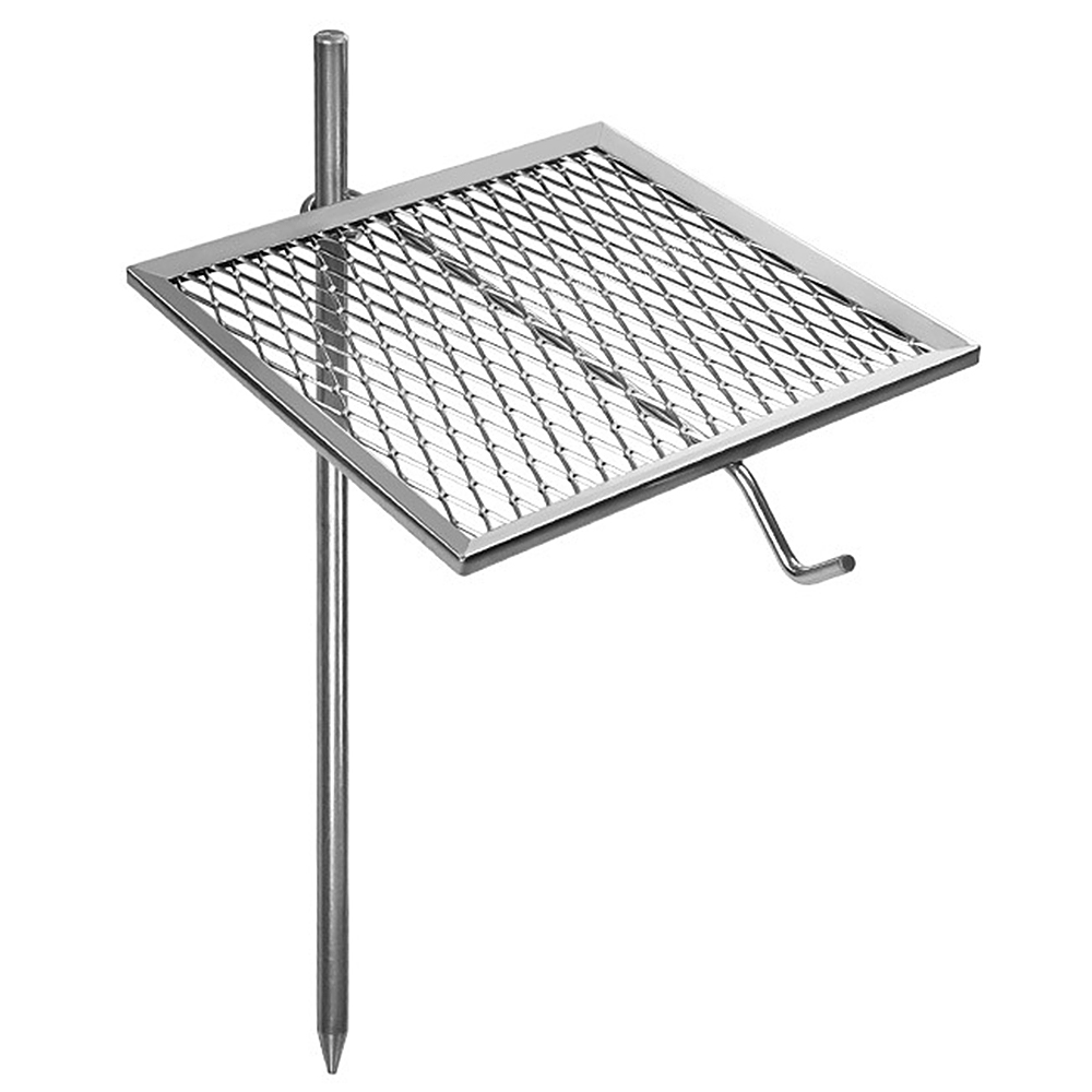 NURGAZ Campfire Grill Grate with Stake Portable Outdoor Folding BBQ Grilling Grate for Camping Hiking Backpacking Barbecue