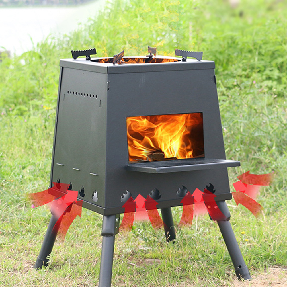 Portable Outdoor Camping Furnace Picnic Cooking Utensils Ultralight Folding Cooking Detachable Stoves Easy Installation
