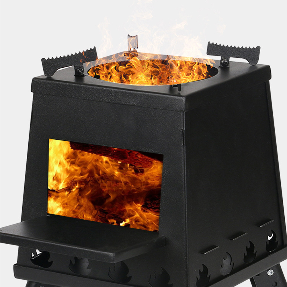 Portable Outdoor Camping Furnace Picnic Cooking Utensils Ultralight Folding Cooking Detachable Stoves Easy Installation