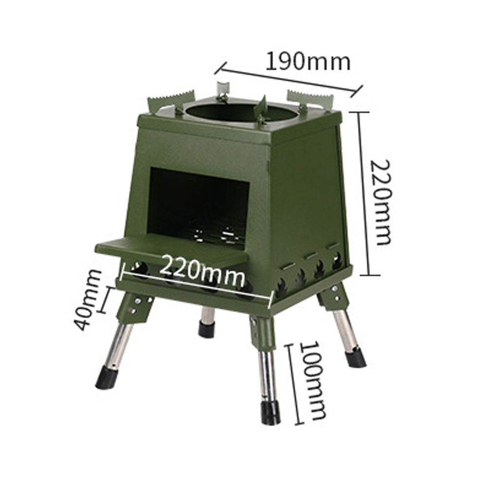Portable Outdoor Camping Furnace Picnic Cooking Utensils Ultralight Folding Cooking Detachable Stoves Easy Installation