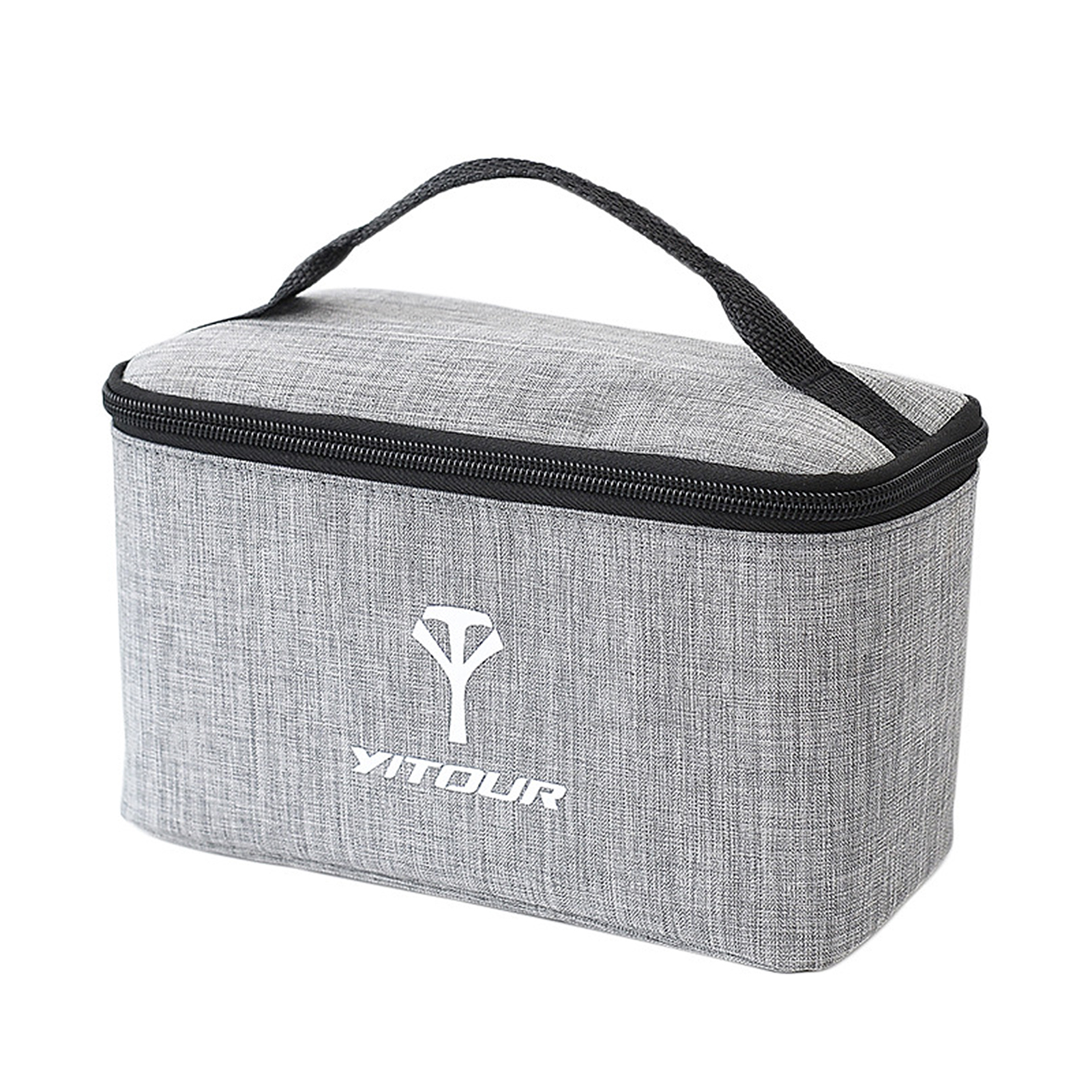 Camping Cookware Storage Bag with 6pcs Seasoning Cans Bottles Set Portable Outdoor Kitchen Barbecue Cruets Carry Bag Case