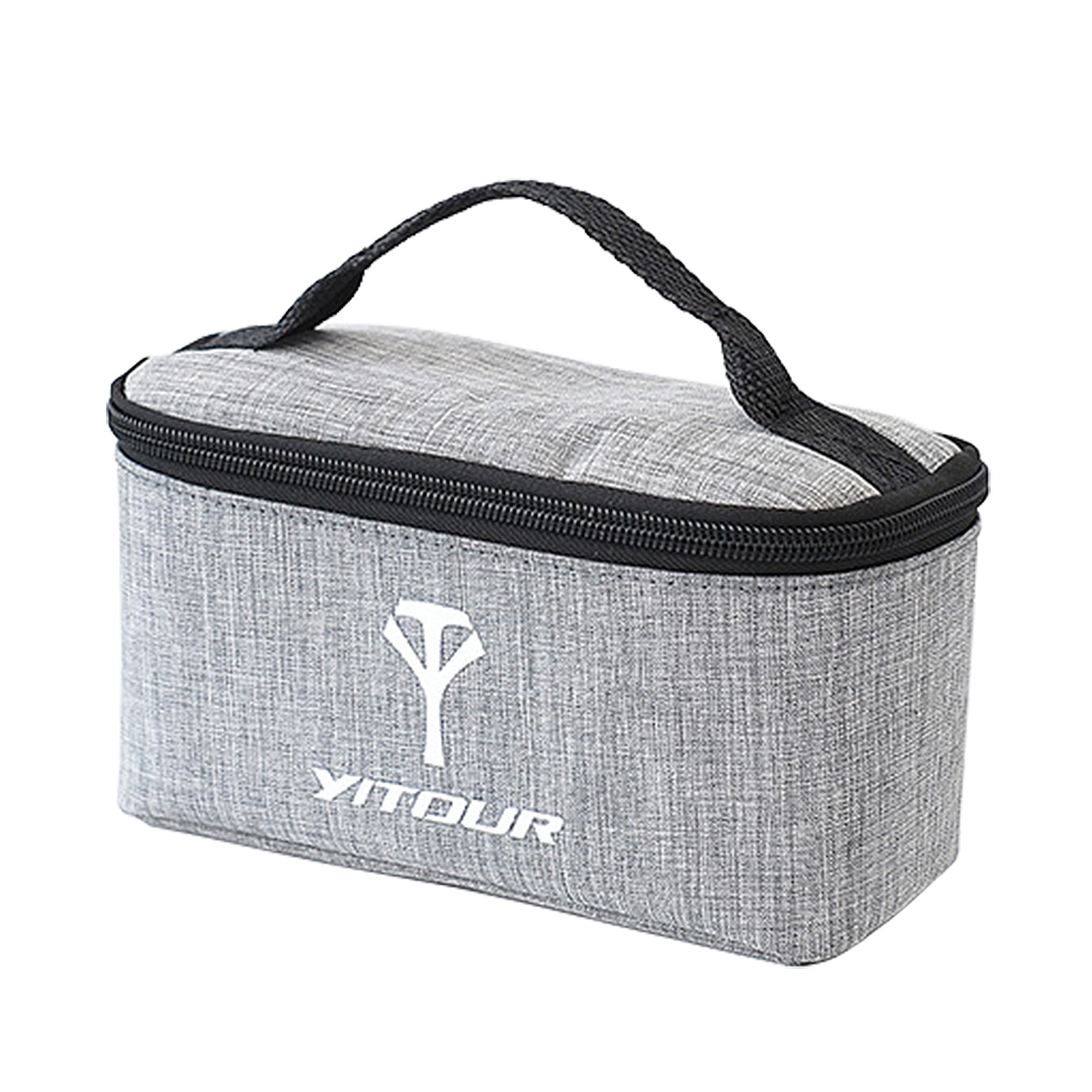 Camping Cookware Storage Bag with 6pcs Seasoning Cans Bottles Set Portable Outdoor Kitchen Barbecue Cruets Carry Bag Case