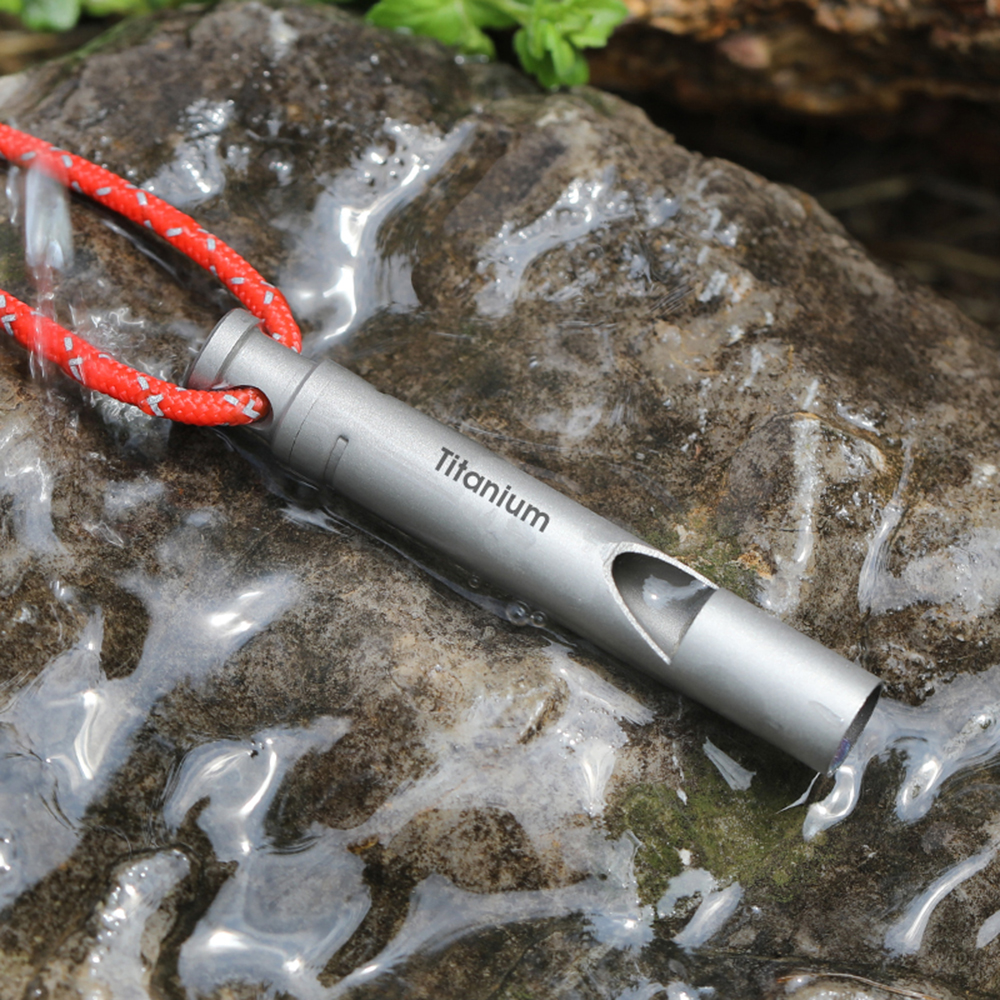 Outdoor EDC Titanium Whistle with Cord Loud Emergency Hiking Camping Whistle Outdoor Survival Tools for Camping Hiking Exploring Outdoor EDC Titanium Whistle with Cord Loud Emergency Hiking Camping Whistle Outdoor Survival Tools for Camping Hiking Exploring