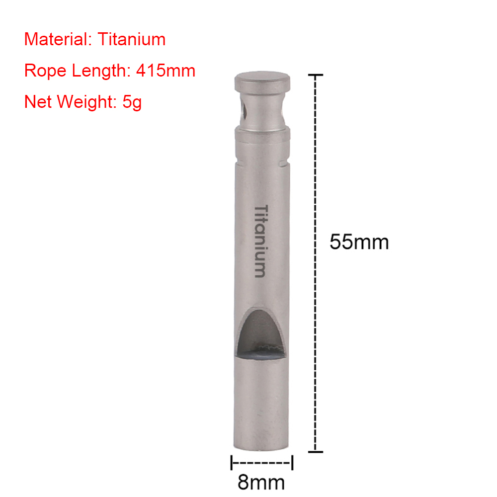 Outdoor EDC Titanium Whistle with Cord Loud Emergency Hiking Camping Whistle Outdoor Survival Tools for Camping Hiking Exploring Outdoor EDC Titanium Whistle with Cord Loud Emergency Hiking Camping Whistle Outdoor Survival Tools for Camping Hiking Exploring