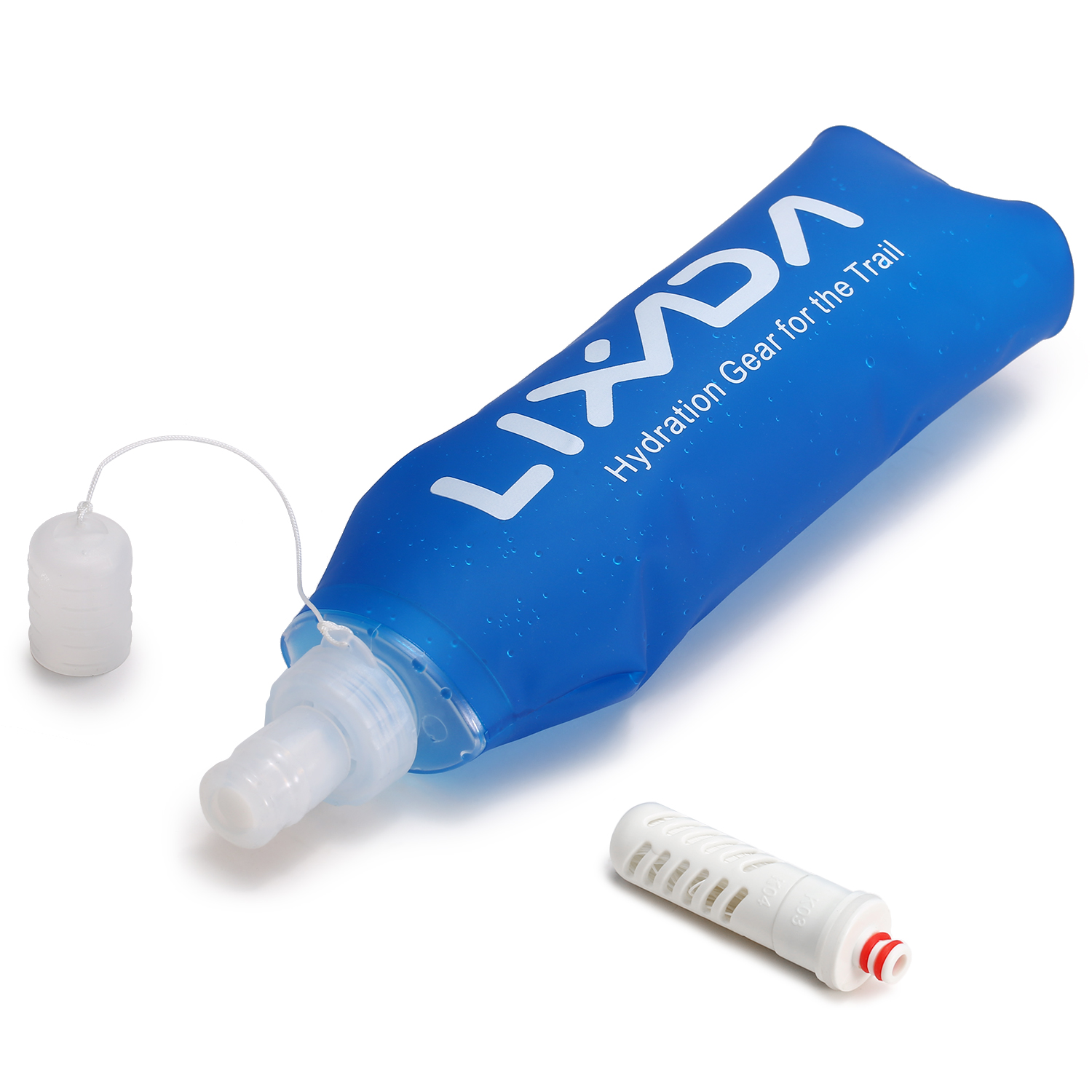 Lixada 500ml Folding Drinking Water Purification Bottle with Filter