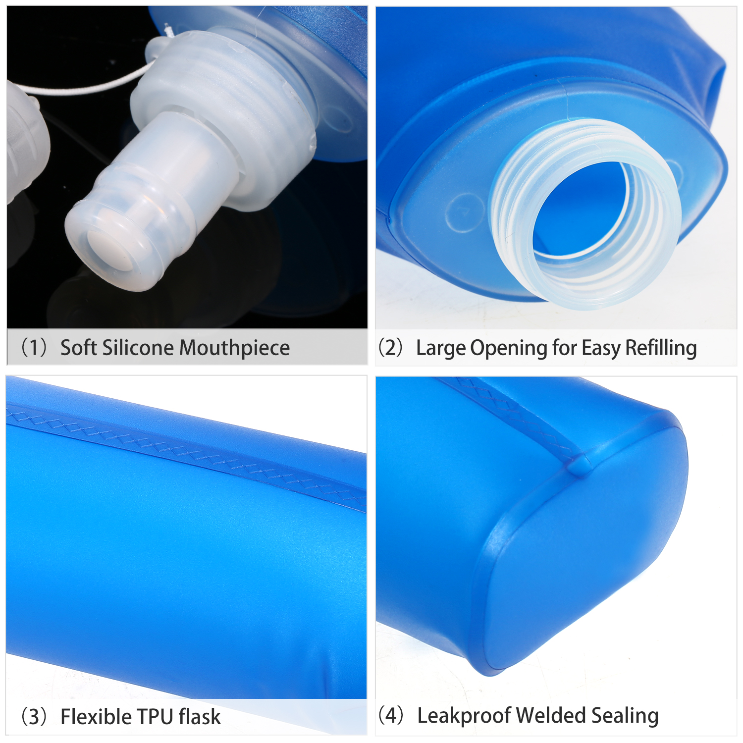 Lixada 500ml Folding Drinking Water Purification Bottle with Filter