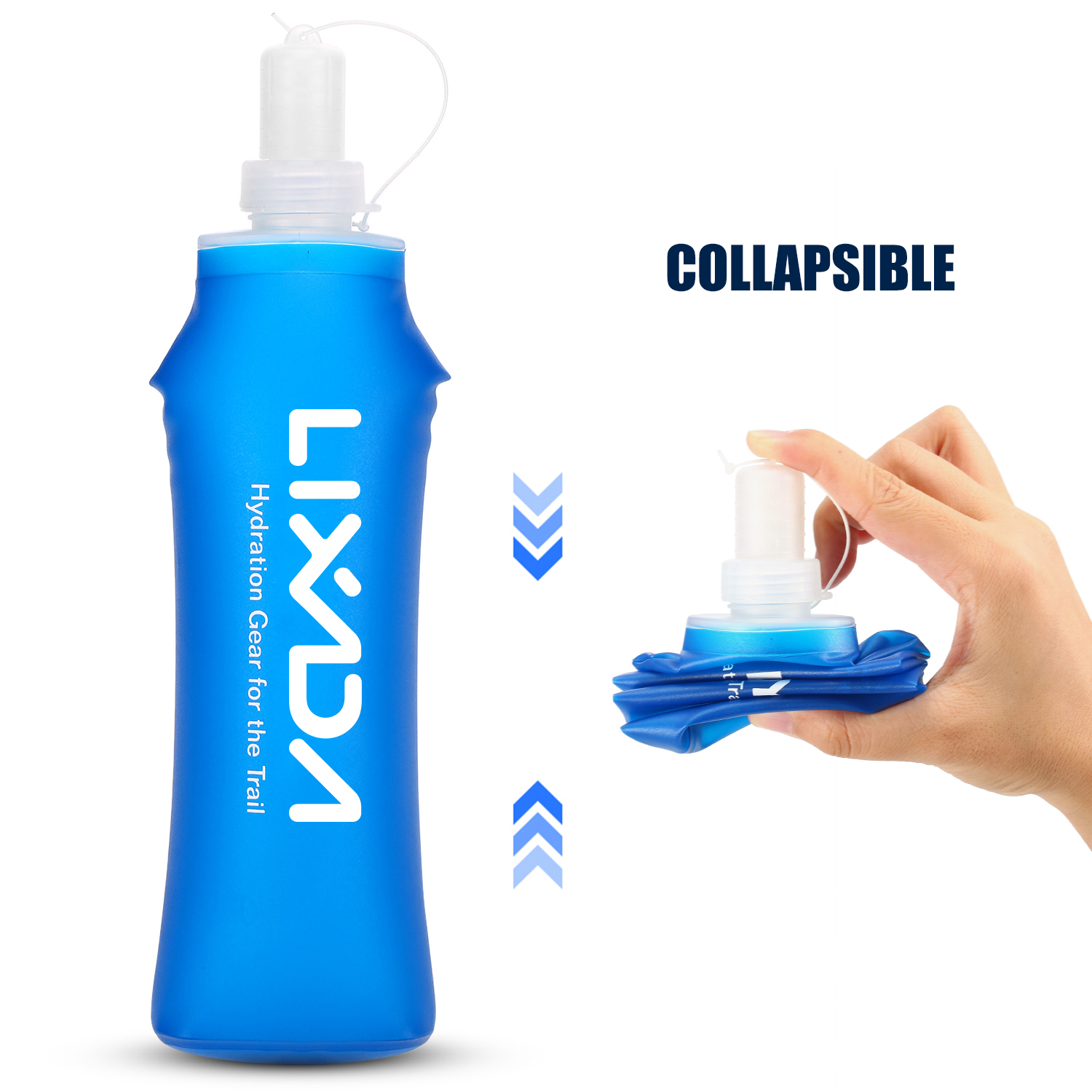 Lixada 500ml Folding Drinking Water Purification Bottle with Filter